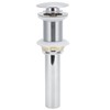 Bathroom Sink Drain Electroplating Popup Wash Basin Drainer Stopper NonOverflow(Popup