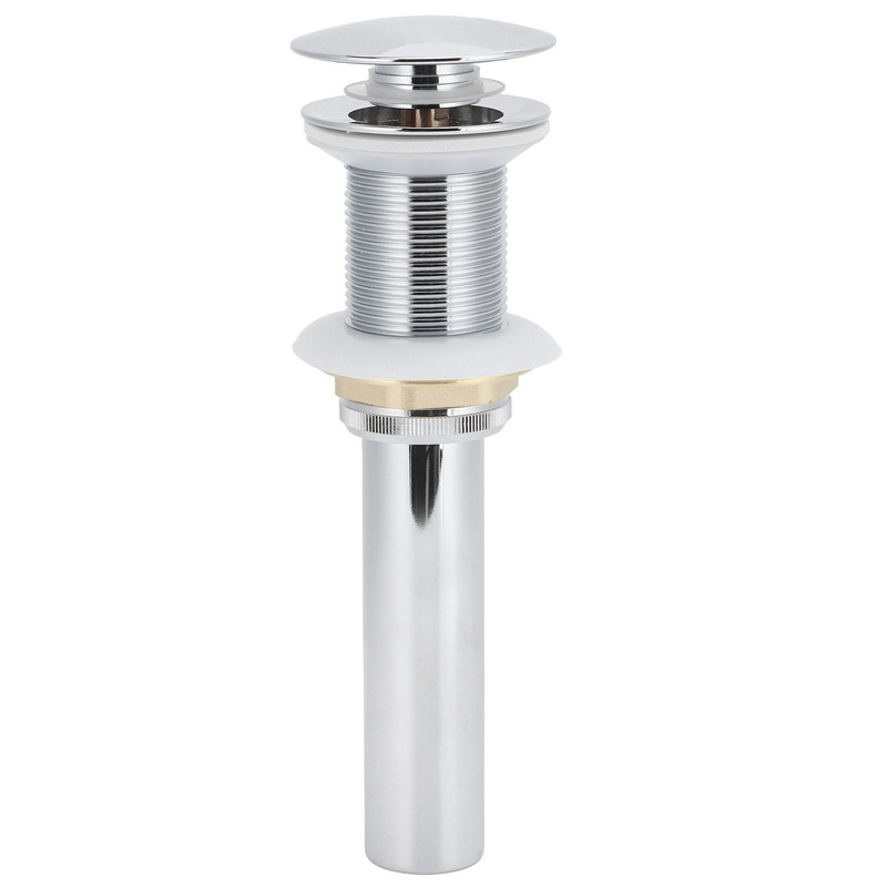 Bathroom Sink Drain Electroplating Popup Wash Basin Drainer Stopper NonOverflow(Popup