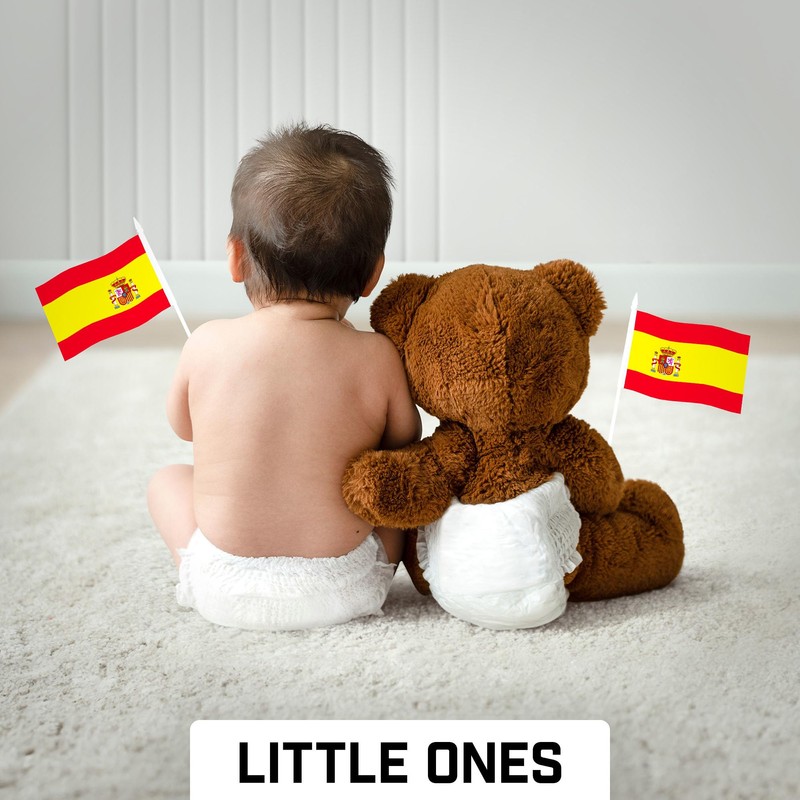 G128 12 Pack Handheld Spain Spanish Stick Flags | 4x6