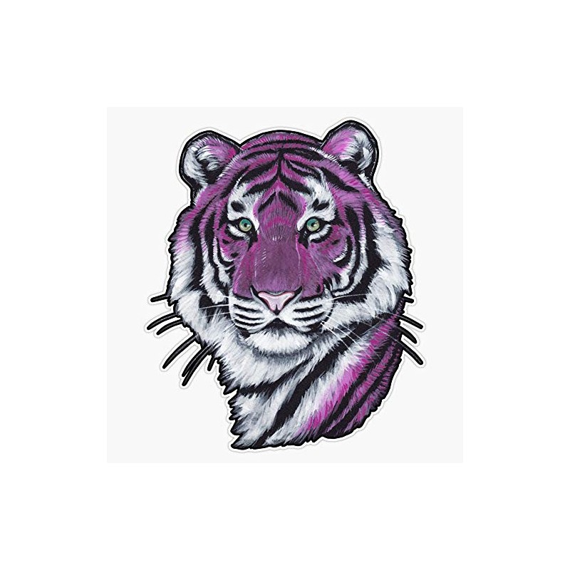 Purple Tiger Sticker Outdoor Rated Vinyl Sticker Decal for Windows,