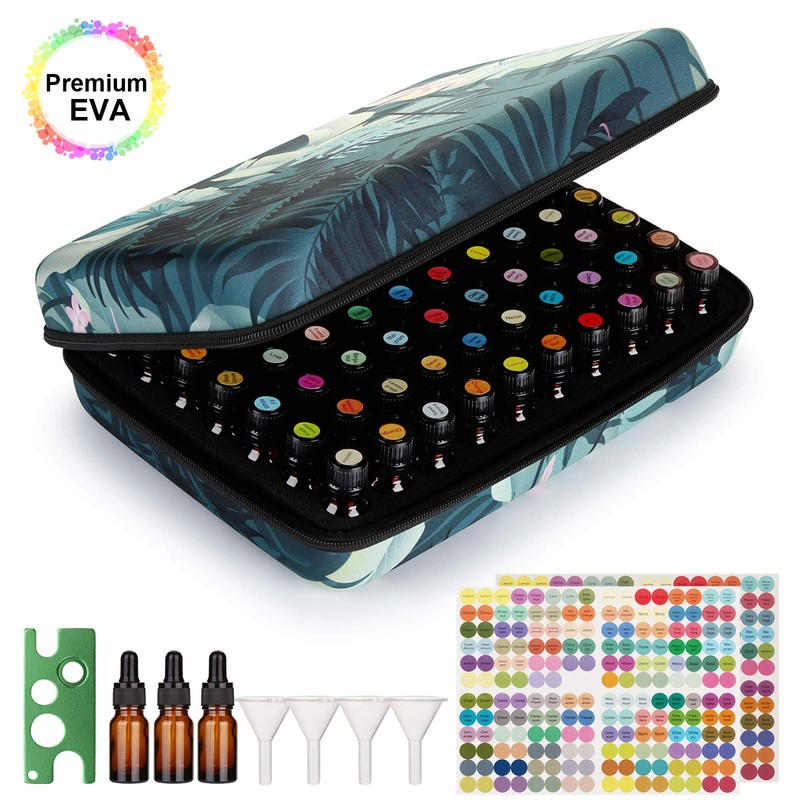FITNATE 70 Bottles EVA Essential Oil Case Shockproof, Waterproof and