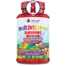 Multivitamins for Children Kids Multivitamin Gummies Two Months Plus Zinc Vegan Essential Vitamins A, B3, B5, B6, B7, B9, B12, C, D, E with Minerals, Gelatine-Free Multivits for Kids, GMP Chewable