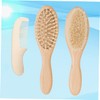Vaguelly 1set Wool Brush Comb Kit for Bathing Soft Scalp