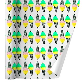 GRAPHICS & MORE Ice Cream Cones Pattern Gift Wrap Wrapping Paper Rolls