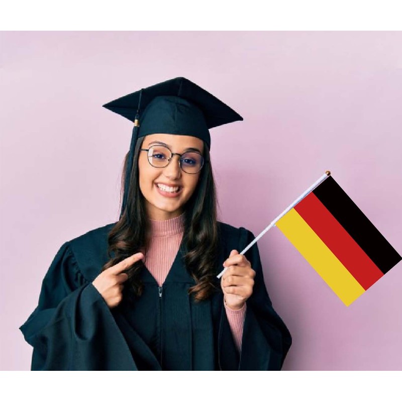 Pack of 25 Germany Handheld Flag, German Decor Hand Held