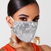 MLGDA Sparkly Sequins Face Cover Glitter Cotton Sequin Masc Masquerade