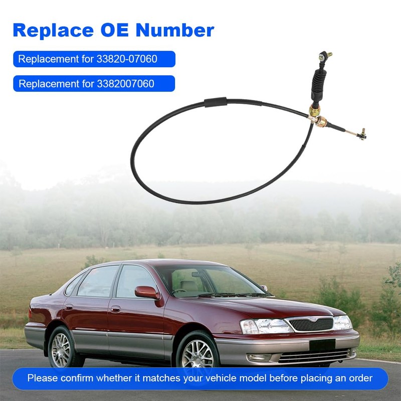 WMPHE Automatic Transmission Gear Shift Cable Replacement for 33820-07060 3382007060