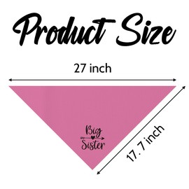 Big Sister Dog Bandana, Pink Pet Dog Scarf Accessories, Pregnancy Announcement Big Sister Baby Reveal, Pet Dogs Triangle Scarf, Dogs Bandana for Small Medium, Pets Lover Gift