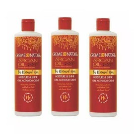 CREME OF NATURE Argan Oil Moisture & Shine Curl Activator Cream 12 Fl.Oz 3 PACK