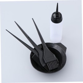 FOMIYES 5sets Hair Dyeing Tool Kit Dyeing Bowls Brushes and Liquid Bottles Essential Accessories for Easy Hair Coloring and Treatment Black