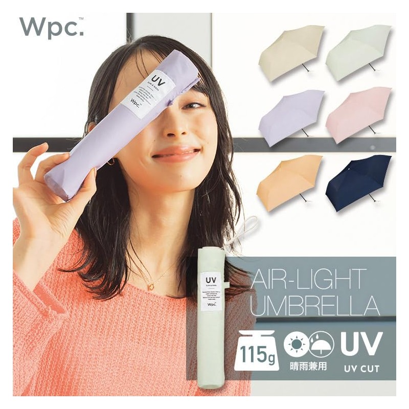 [2024] Wpc. Ultra Lightweight Rain Umbrella [Air-Light] Solid Mini Navy