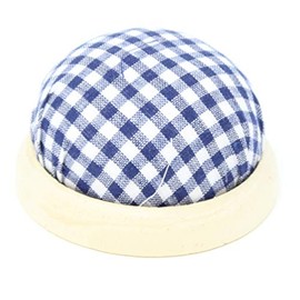 Big Sam – Pin Cushion with Wooden Stand in Red or Blue blue