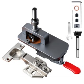 Hinge Drilling Template 35 mm Hinge Gauge, Pot Hinge Drilling Template Hole Saw Device, Carpenter's Hole Punch Door Cabinet Hinge Gauge DIY Tool