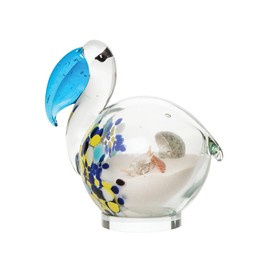 Beachcombers Glass Pelican Figure Figurine Multicolor