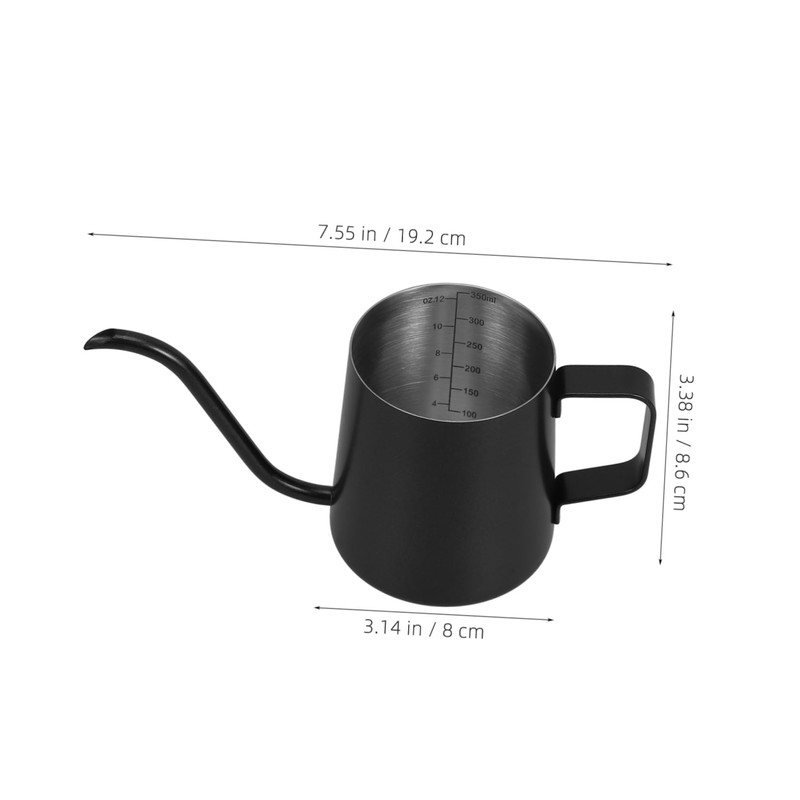 LALAFINA Stainless Steel Gooseneck Coffee Kettle Precision Spout Pot for