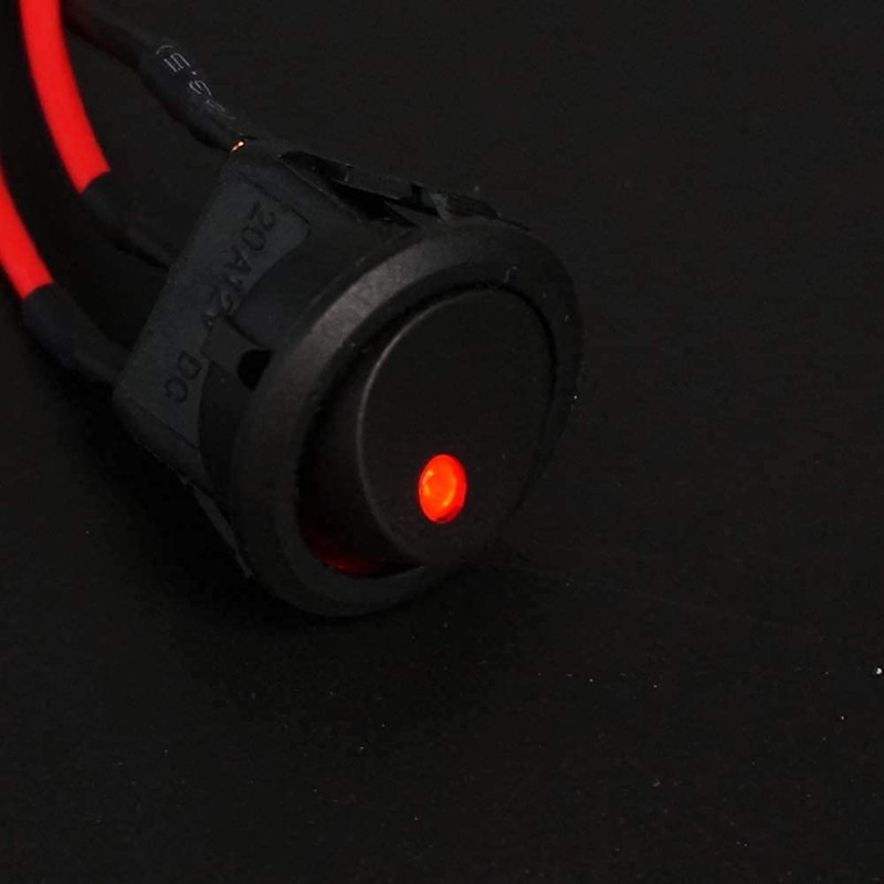 Twidec/8Pcs SPST Round Dot Lighted Rocker Switch Toggle Control for