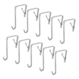 Kyuionty 10Pcs Over The Door Hooks, Metal Door Hanger Z Hooks, Single Over The Door Metal Hooks for Hanging Clothes, Towels, Coats and More (8mm)