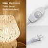 ONEWISH Mushroom Lamp Small Bedside Table Lamp-Nightstand Nightlight Dimmable Stepless,