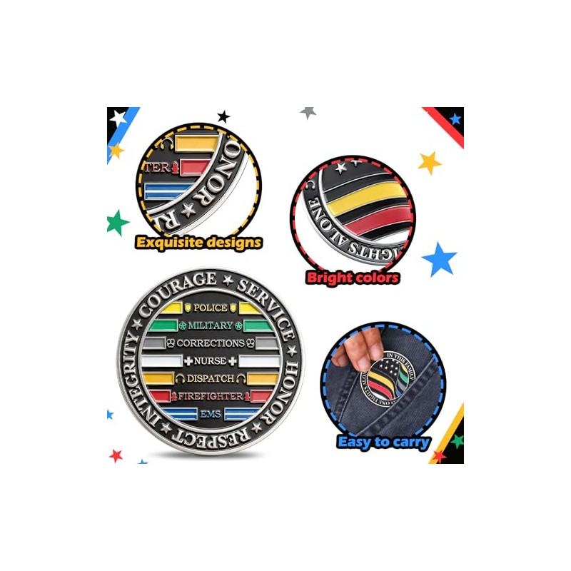 WinnerWhy 20 Pcs No One Fights Alone Challenge Coin First