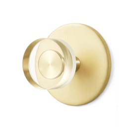 JIASENBAO 4 Pack Adhesive Crystal Towel Hooks for Bathrooms Gold Wall Hooks for Hanging Robe Coat Hooks Kitchen Decorative Heavy Duty Zinc Alloy