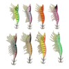 8pcs Shrimp Lures Luminous Silicone Realistic with Sound Beads Shrimp