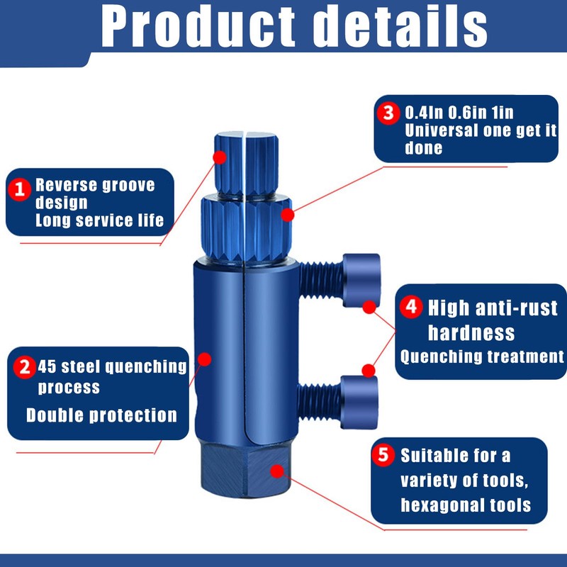 Broken Valve Thread Extractor, Broken Pipe Thread Extractor Tool, Faucet