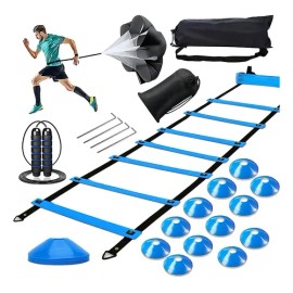 21 Piezas De Accesorios De Entrenamiento De Fútbol Con Conos Color Azul                                                                               