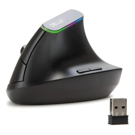 Delux Mouse Vertical Ergonómico Inalámbrico 2.4g Con 1600dpi