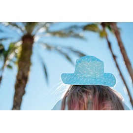 Swimlids Funky - Sombreros tipo cubeta para hombres, mujeres, niños y bebés, protección solar UPF 50+, nailon y elastano, Gaviota, Large