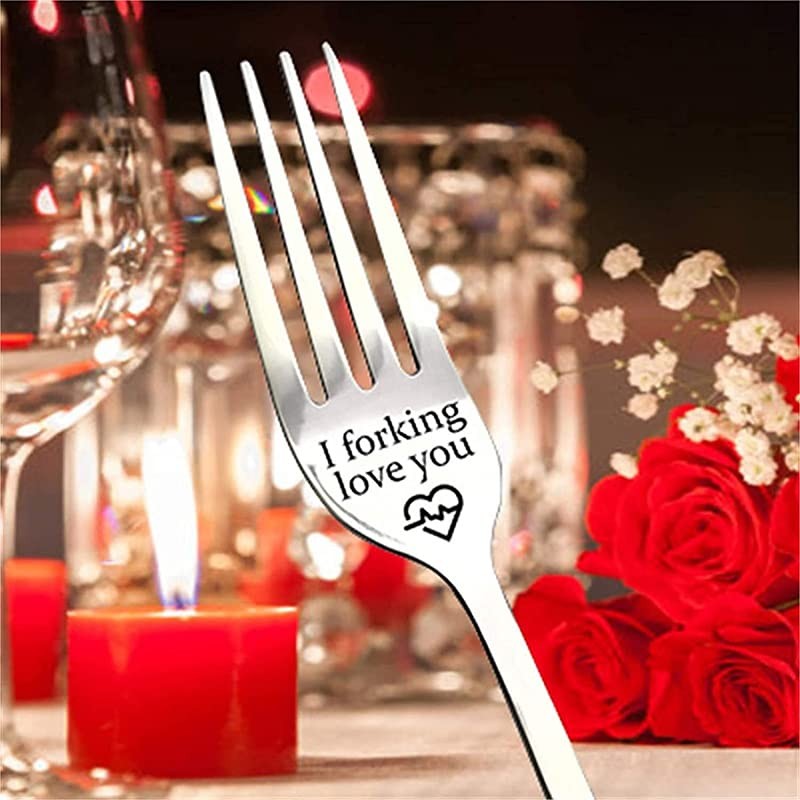 I Forking Love You Engraved Stainless Steel Fork Gift Box