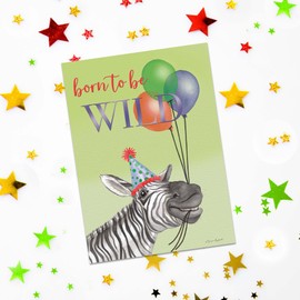 Shared Blessings Born to Be Wild 1 Count Christian Birthday Card, Religious KJV Scripture Bible Verse, Envelope Included