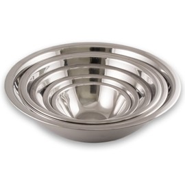 6 Piece Standard Stainless Steel Mixing Bowl Set - Mirror Finish Prep Bowls - 3/4 Qt, 1.5 Qt, 3 Qt, 4 Qt, 5 Qt and 8 Qt,