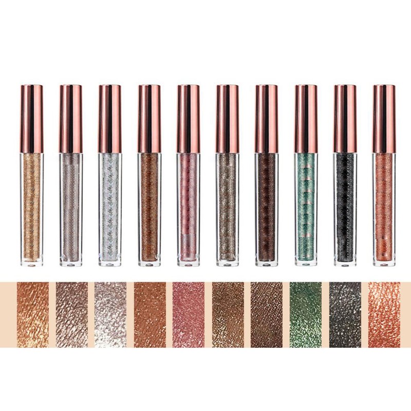 10 Colors Liquid Glitter Eyeshadow Shiny Glitter Liquid Eyeshadow Makeup