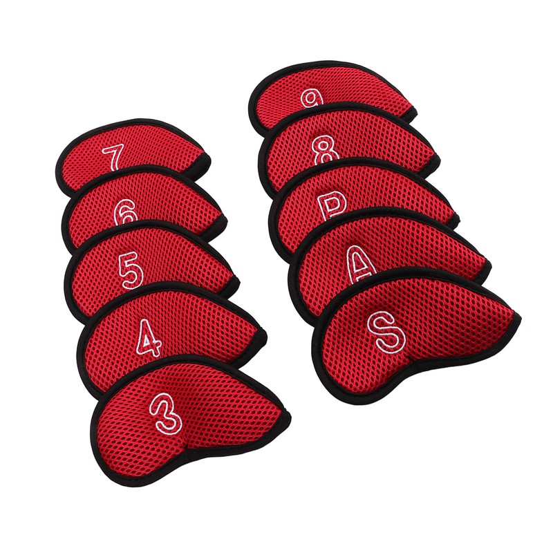 10pcs Golf Iron Covers Set with Numbers Waterproof Golf Head