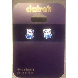 Claire’s One Adorable New Pair Of Claire's 18 Kt Gold Plated Panda White Bear Earrings