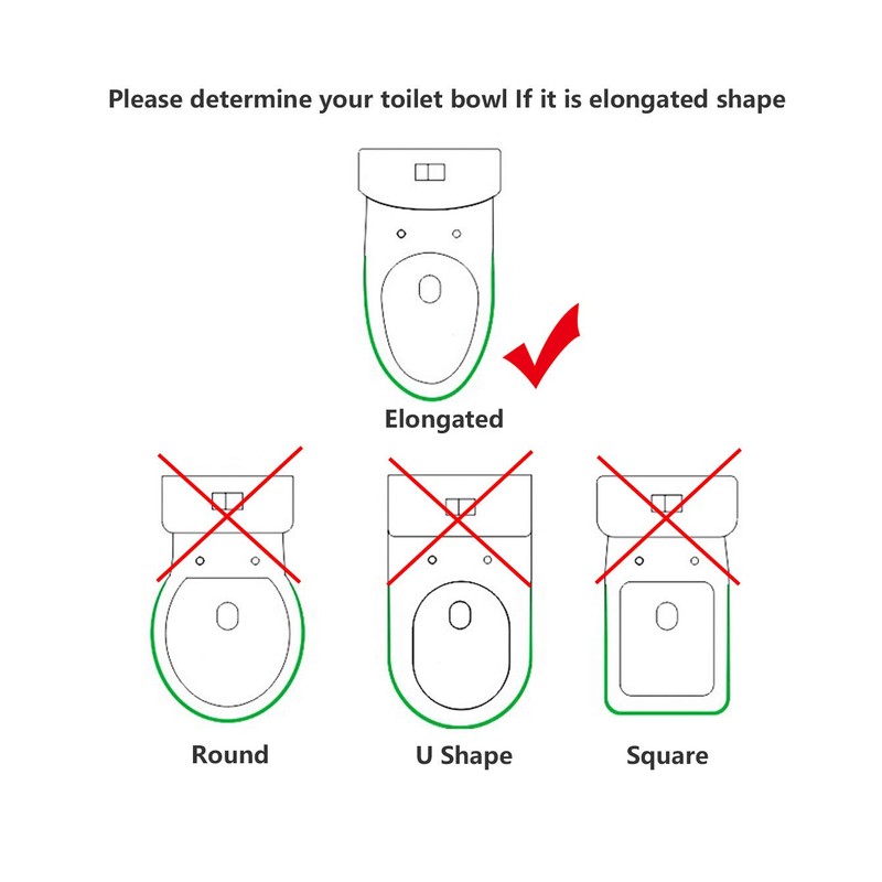 WinZo UF001 Elongated Toilet Seat Cover, Heavy Duty UF Soft
