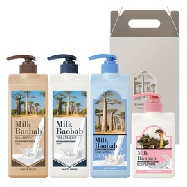 Milk Baobab Hair Body 4-piece gift set, white musk scent, 1 set 1 set / 밀크바오밥 헤어바디 4종 선물세트 화이트머스크향, 1세트 1세트