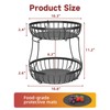 Sevenblue 2 Tier Large Fruit Basket for Kitchen Counter with