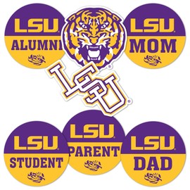 Desert Cactus LSU Sticker Tigers Geaux Louisiana State University Vinyl Decals Laptop Water Bottle Car Scrapbook (Round Family)
