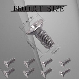 Stainless Steel Front And Rear Setting Screws, Suitable For Acura, Honda, Kia And Modern Models, Brake Rotor Screws, 936-000-601-40-H (8pcs)