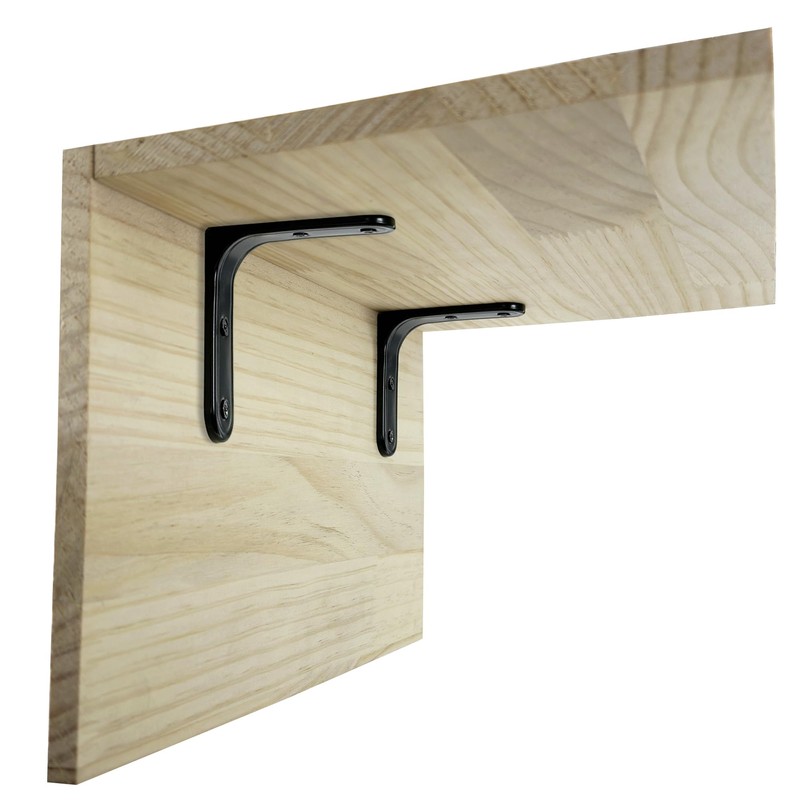 12 PCS Furniture Shelf Brackets, 90-Degree Metal L-Shaped Corner Supports