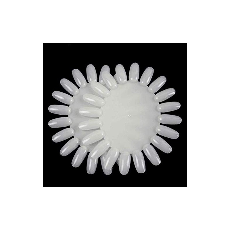 DNHCLL 10PCS White Acrylic Wheel False Nail Art Tips Practice