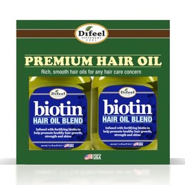Difeel Biotin - Mezcla de aceite para el cabello, 7.1 onzas, juego de regalo de lujo de 2 piezas