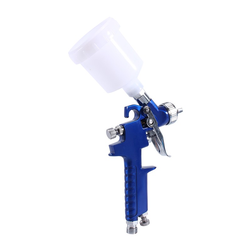 Blue Gravity Feed HVLP Mini Air Paint Spray Gun Low