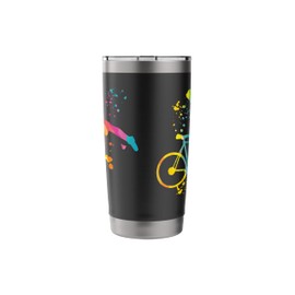 Artistic Cycling Colorsplash Trick Bicycling Stainless Steel Insulated Tumbler
