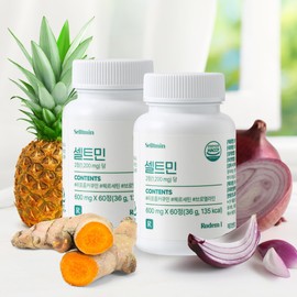 셀트민 강황 리포좀 커큐민 수용성커큐민 퀘르세틴 브로멜라인, 60정, 1개 Seltamin Turmeric Liposome Curcumin Water-Soluble Curcumin Quercetin Bromelain, 60 Tablets, 1 Pack