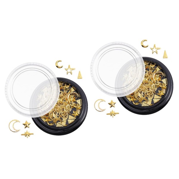 Baluue Alloy Nail Decoration Moon Star Sequin Stickers for Crafting