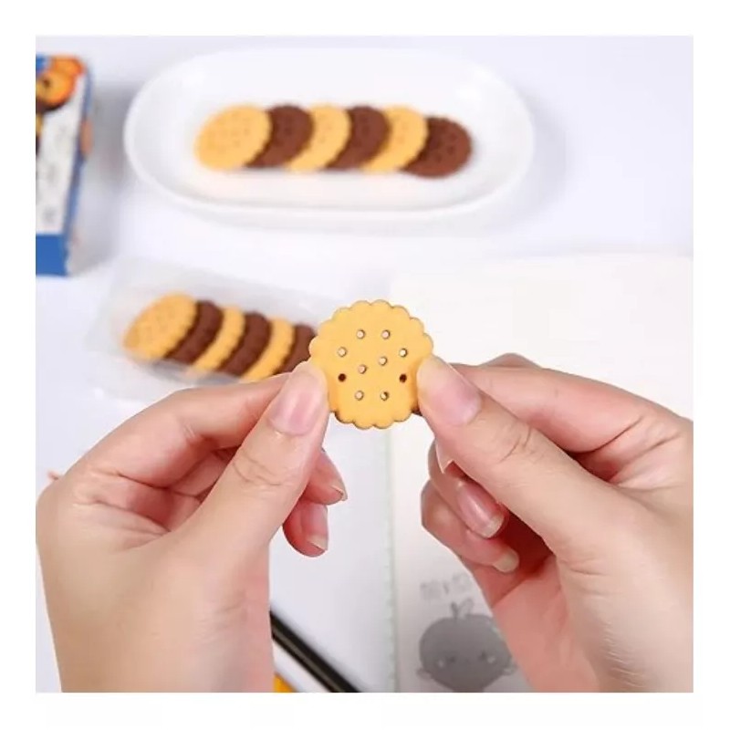 cookie ERASERS 20pz De Gomas Forma De Galleta Kawaii Borradores