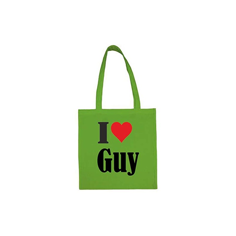 Reifen-Markt Tasche I Love Guy Größe 38x42 Farbe Grün Druck