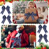 Luinabio 12 Pcs Christmas Elastic Bows for Gift Boxes Stretch